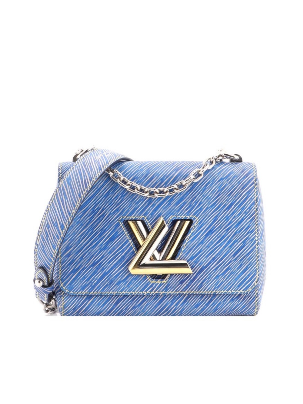 Louis Vuitton Blue Epi Leather Twist PM Shoulder Bag with Gold Hardware